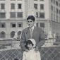 Con mi hermana Koro en La Zurriola de San Sebastián - 1956    