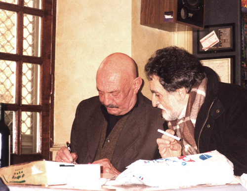 Con el poeta Pepe Hierro en Aoiz - Navarra 2000    